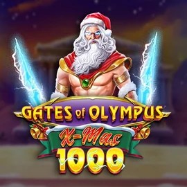 Gates of Olympus Xmas 1000 slot logo by Pragmatic Play at Baxterbet Casino